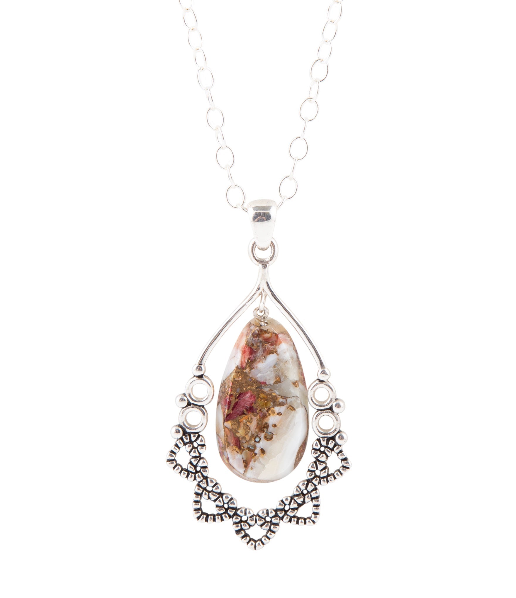Lace Purple Matrix Pendant Necklace
