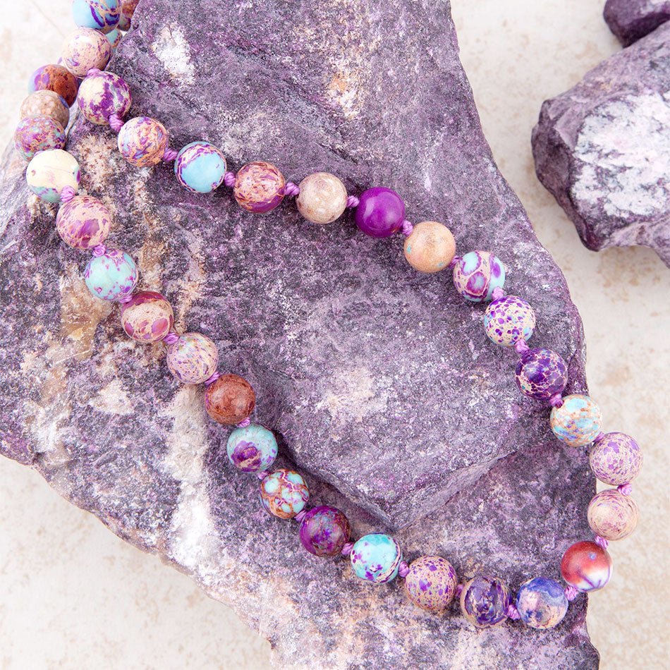 Love Knots Purple Jasper Necklace
