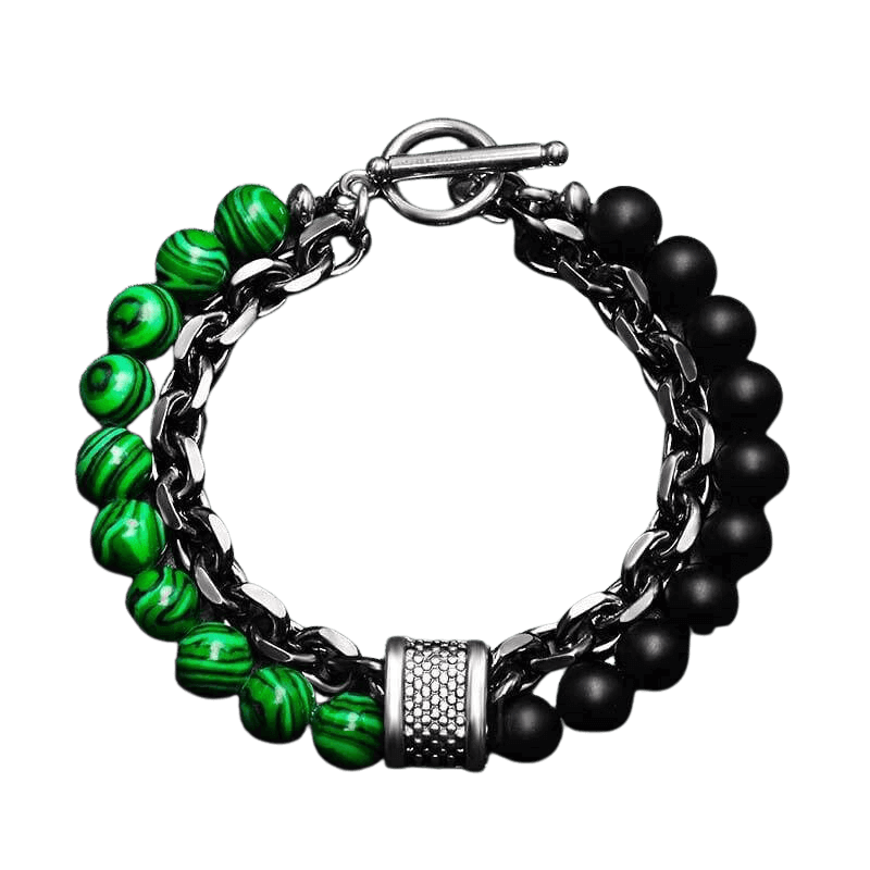 Malachite Lava Stone Bracelet