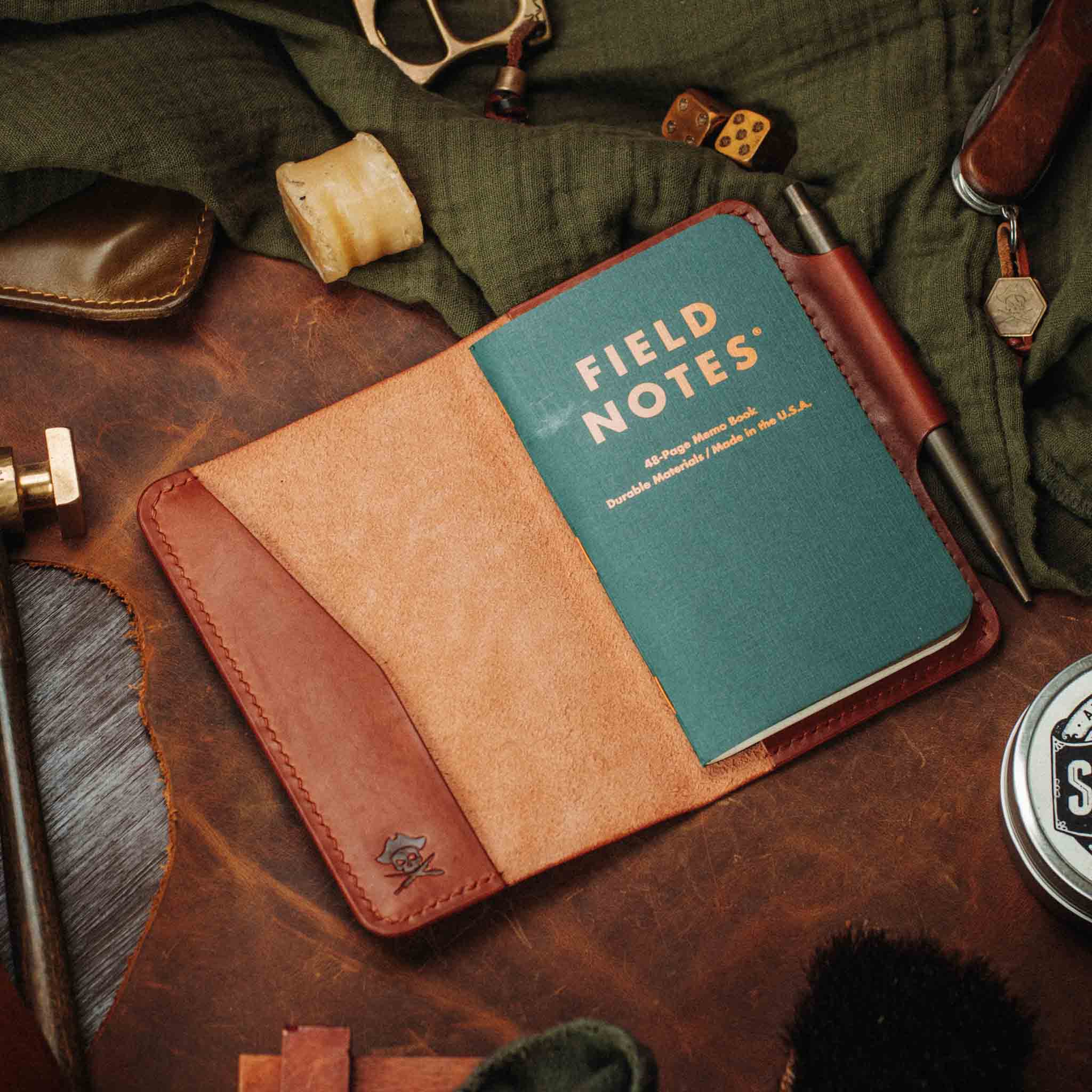 Field Notes Cover - Navigator | Leather Journal Holder | EDC