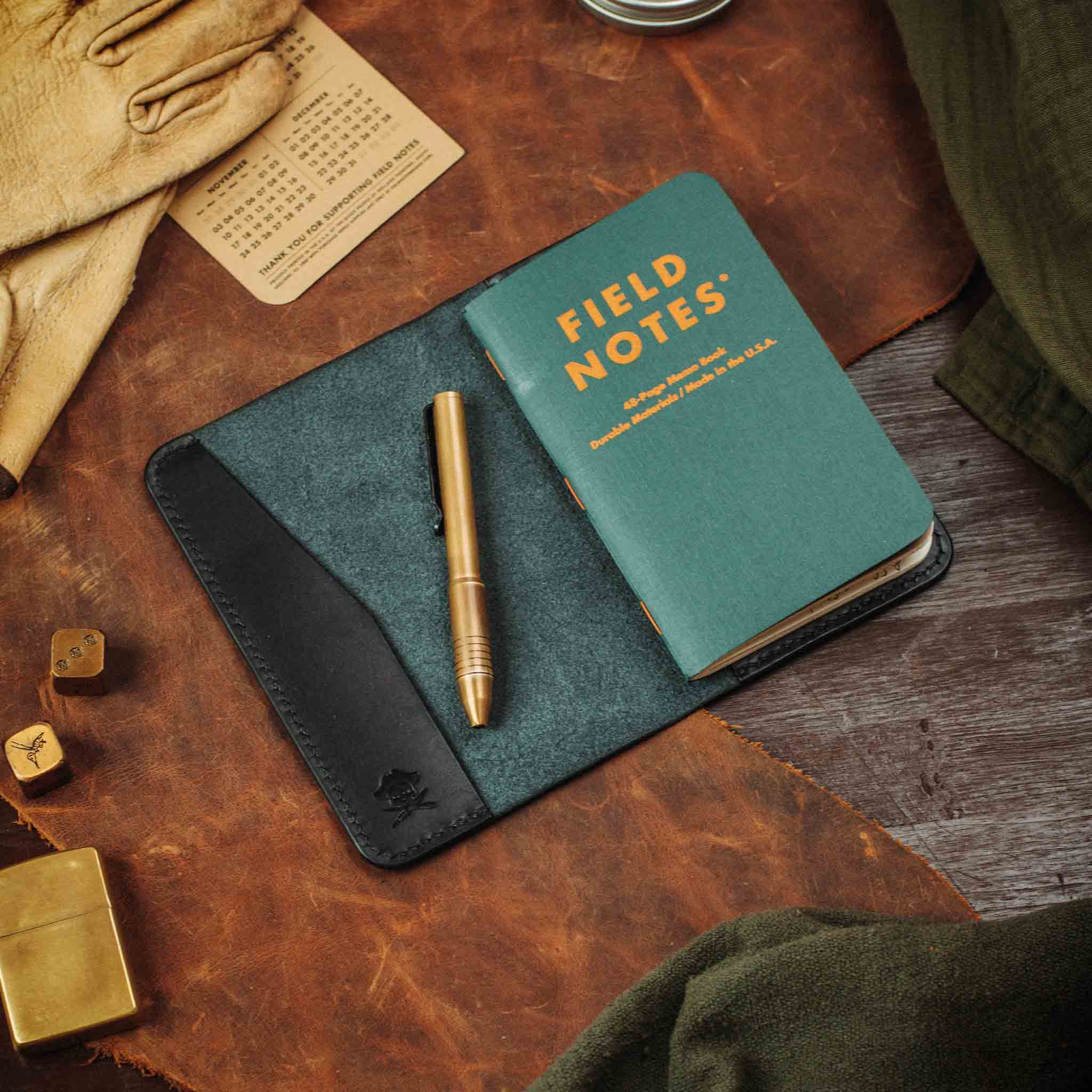 Field Notes Cover - Navigator | Leather Journal Holder | EDC