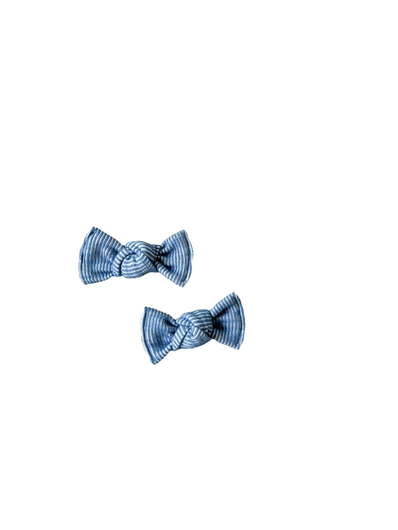 Navy Blue Ribbed Knot Bow