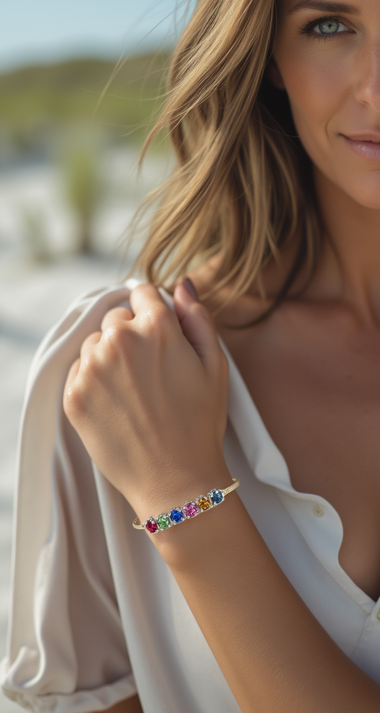 Custom Mothers Birthstone Bracelet