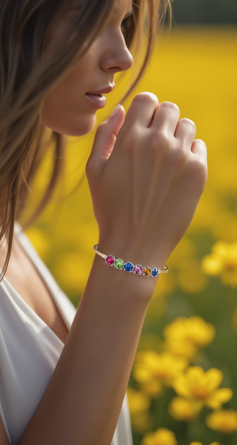 Custom Mothers Birthstone Bracelet