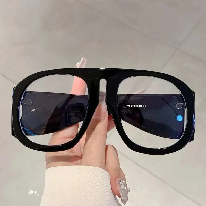 Oversized Retro Shield Sunglasses