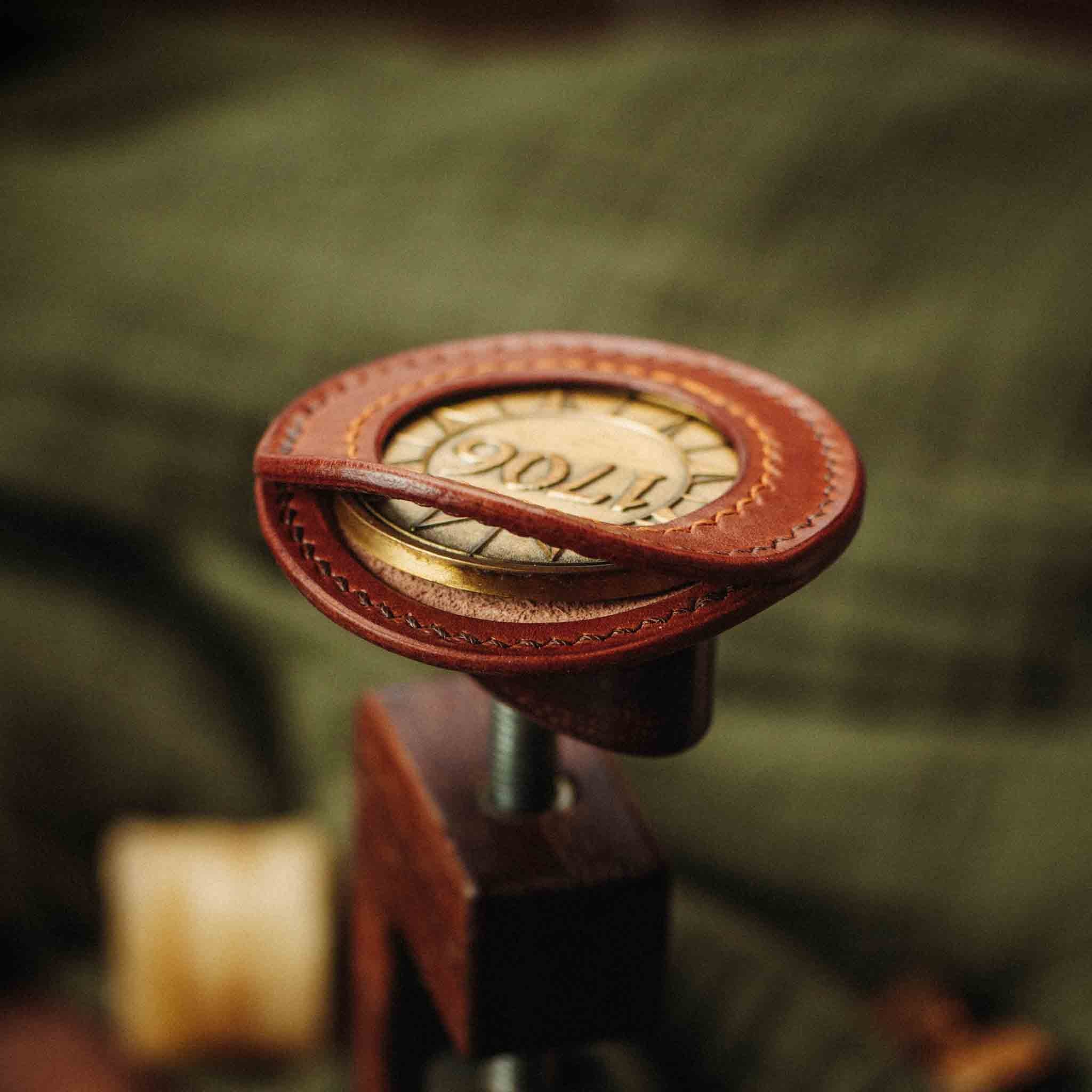 Round Coin Holder - Peso Pocket v2 | Challenge Coin Case | Handcrafted Leather