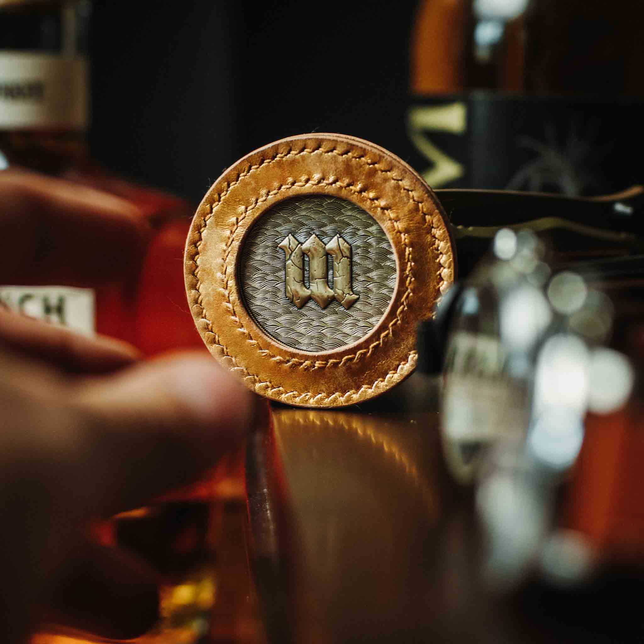 Round Coin Holder - Peso Pocket v2 | Challenge Coin Case | Handcrafted Leather