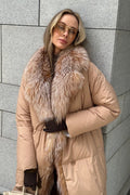 Genuine Polar Fox Premium Down Parka Coat