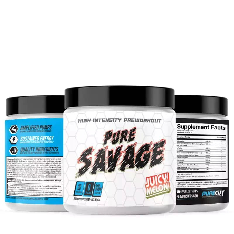 Pure Savage // High Stim Preworkout (#lot 08/24)