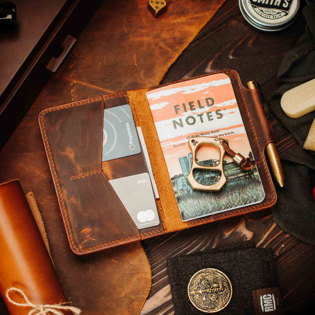 Passport Travel Wallet - Quartermaster v2 | Leather Velcro Organizer | Field Notes Holder