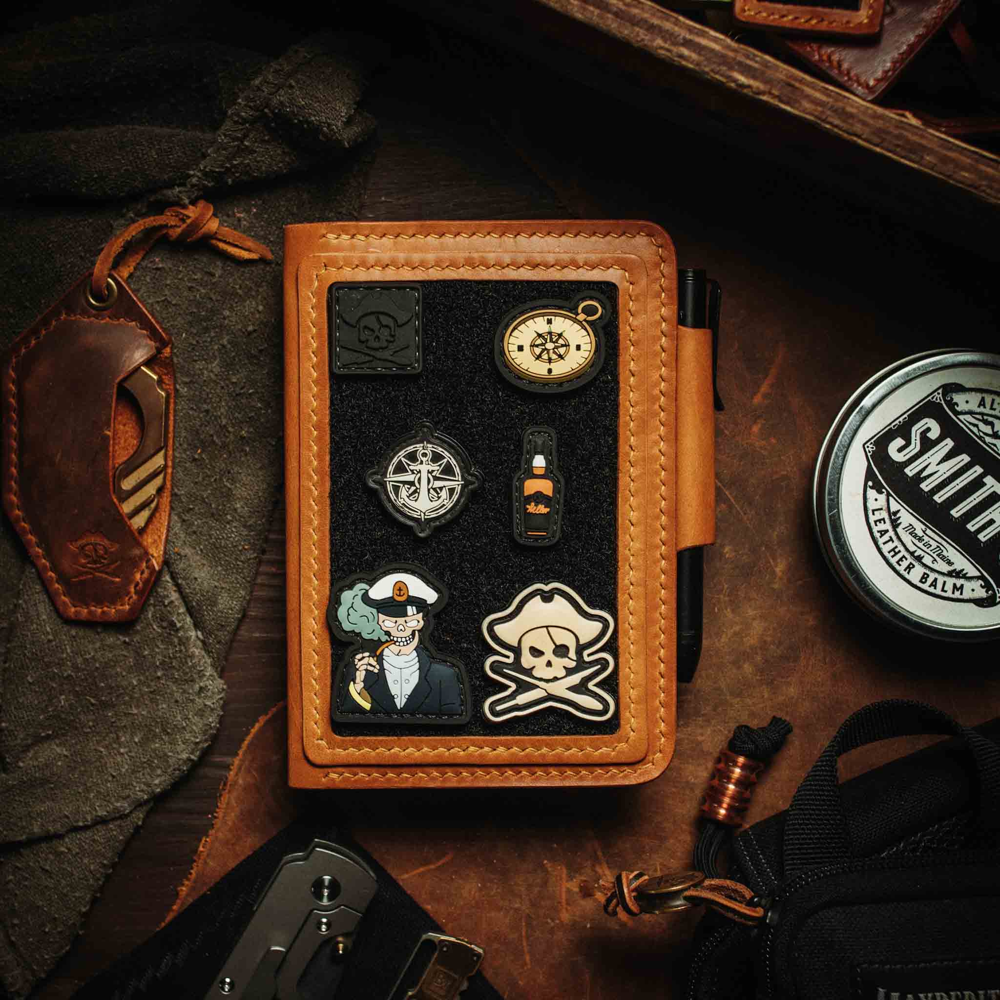 Passport Travel Wallet - Quartermaster v2 | Leather Velcro Organizer | Field Notes Holder