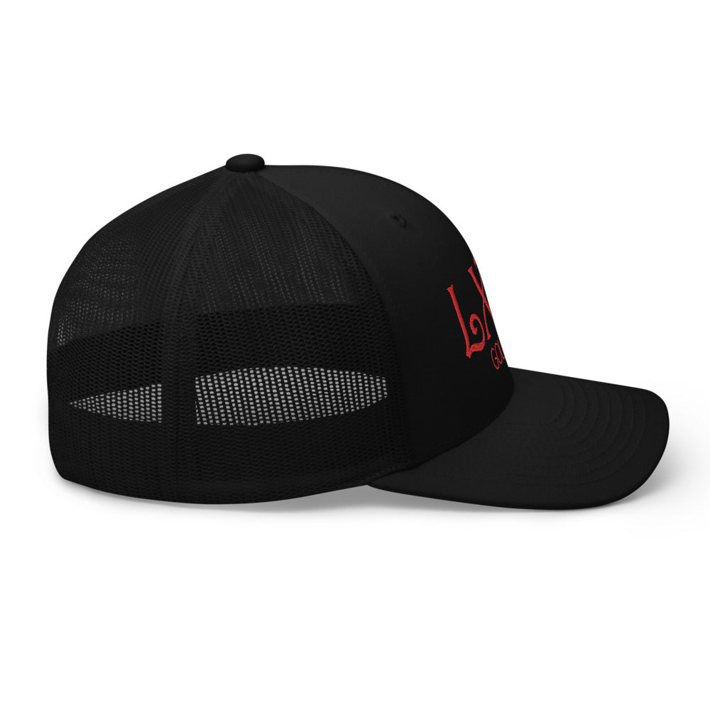 Curve Logo Trucker Cap - Red Logo