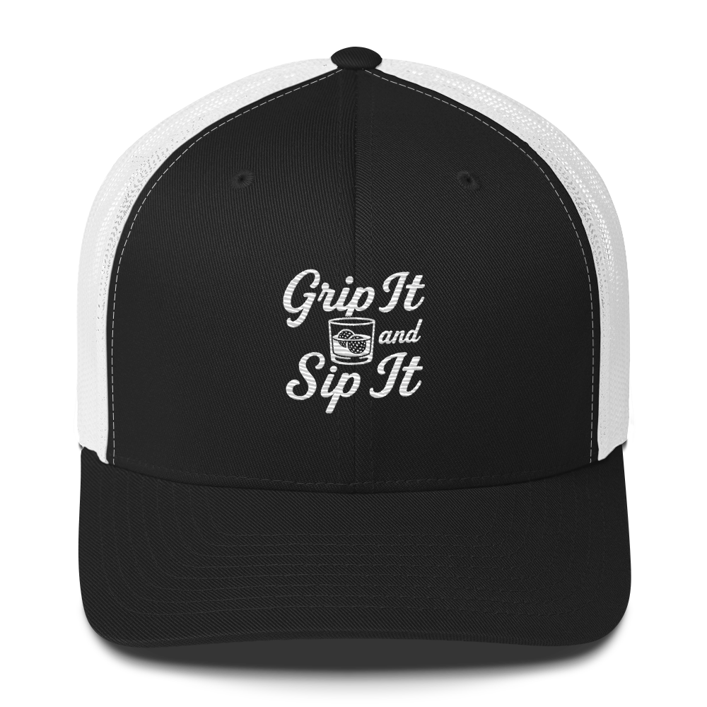 Grip It and Sip It Trucker Hat – Classic Golf Style with a Twist