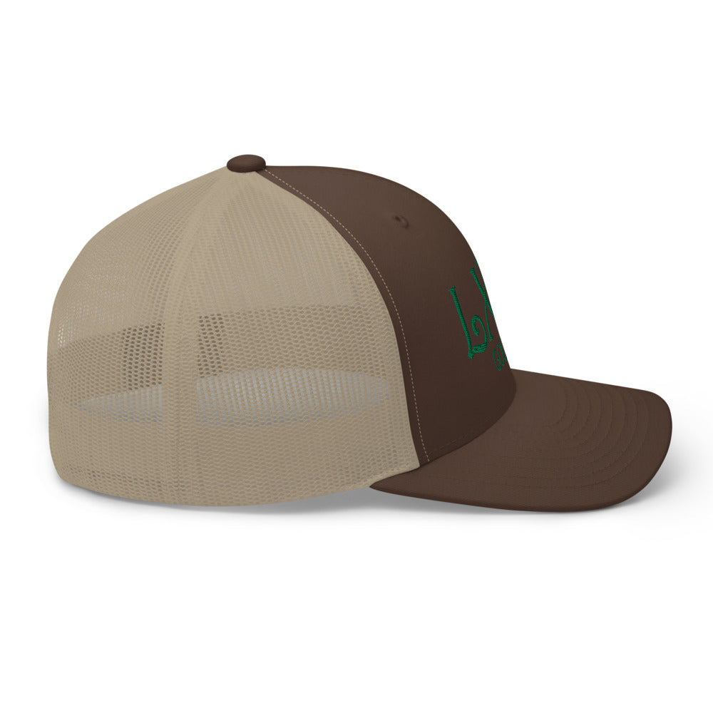Curve Logo Trucker Cap - Green Logo
