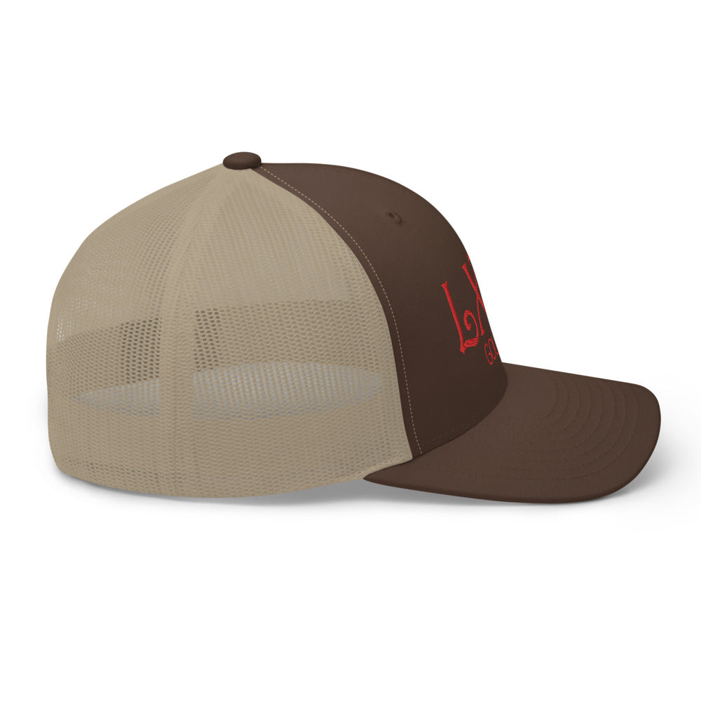 Curve Logo Trucker Cap - Red Logo
