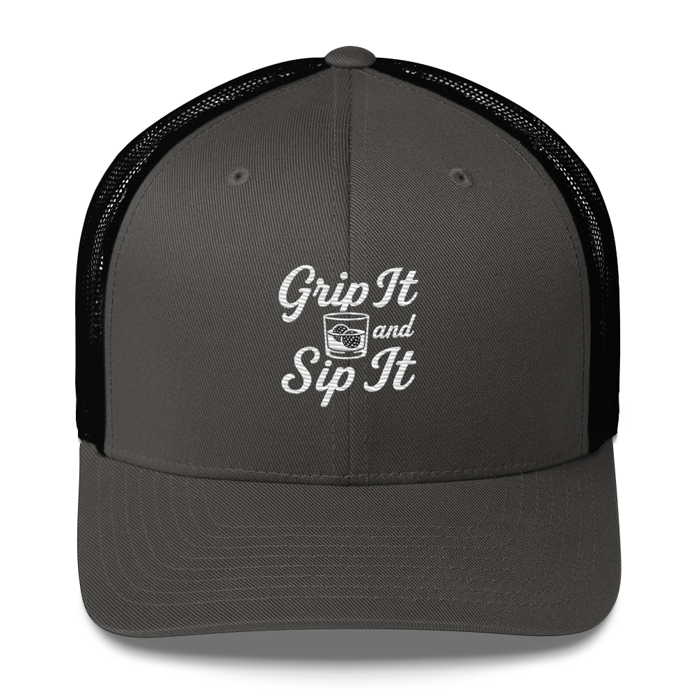 Grip It and Sip It Trucker Hat – Classic Golf Style with a Twist