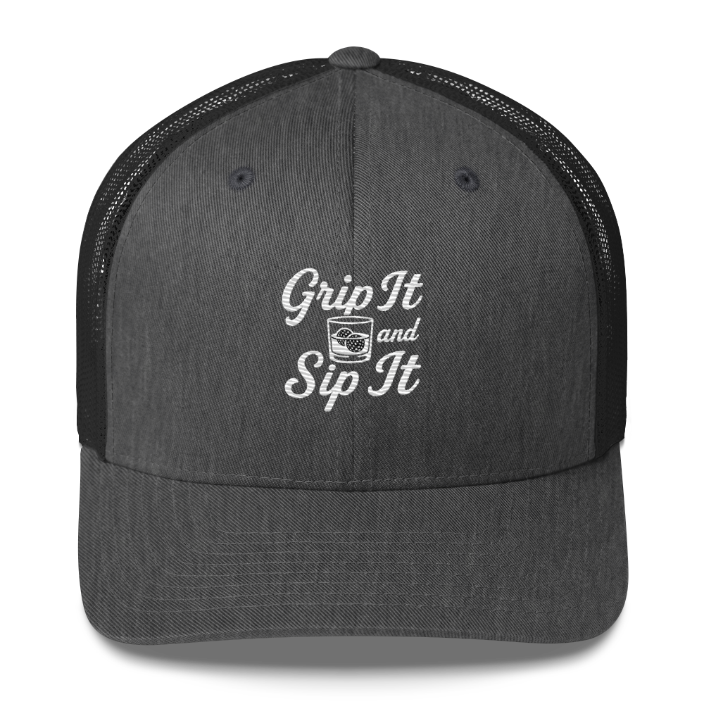 Grip It and Sip It Trucker Hat – Classic Golf Style with a Twist