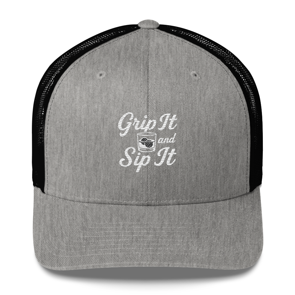 Grip It and Sip It Trucker Hat – Classic Golf Style with a Twist