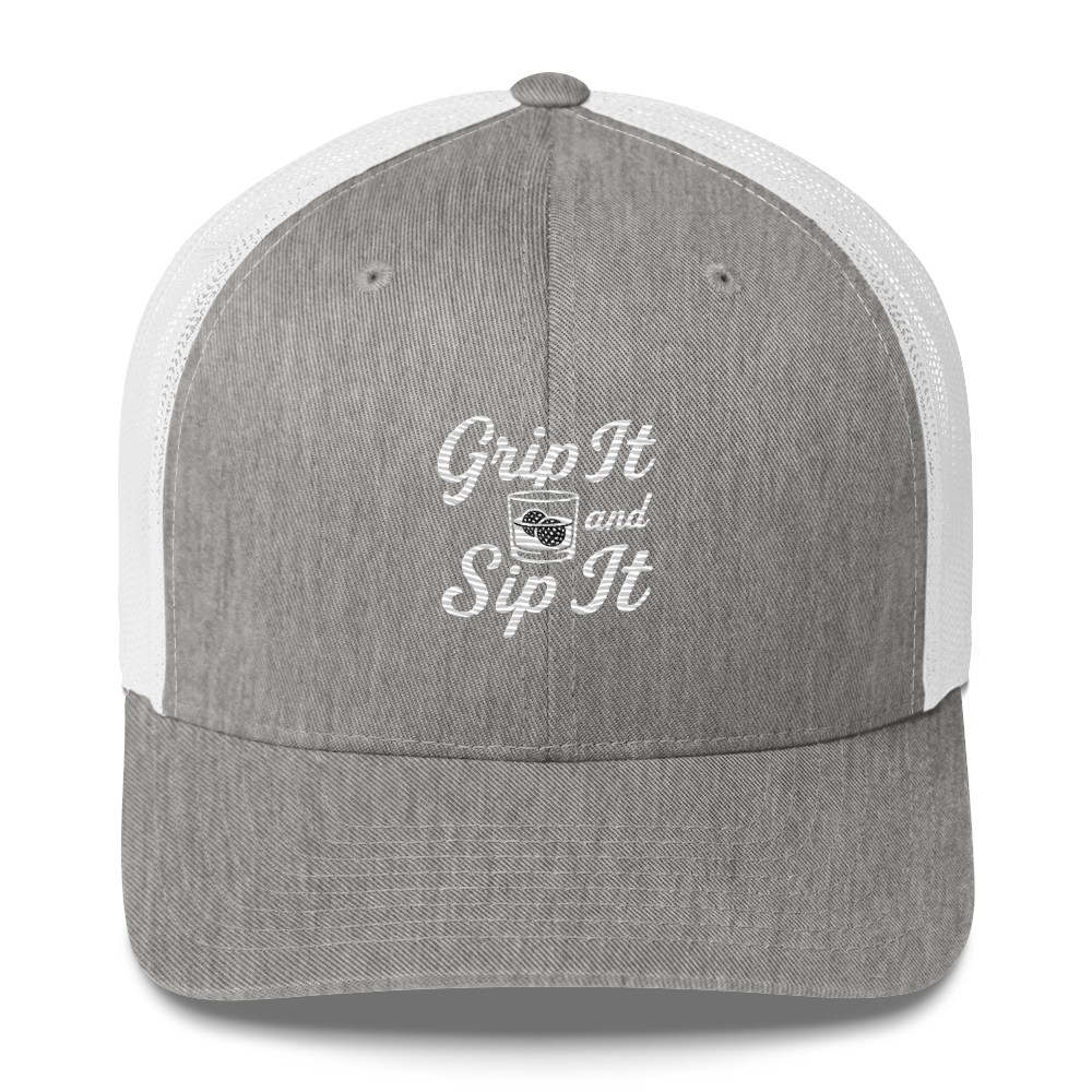 Grip It and Sip It Trucker Hat – Classic Golf Style with a Twist