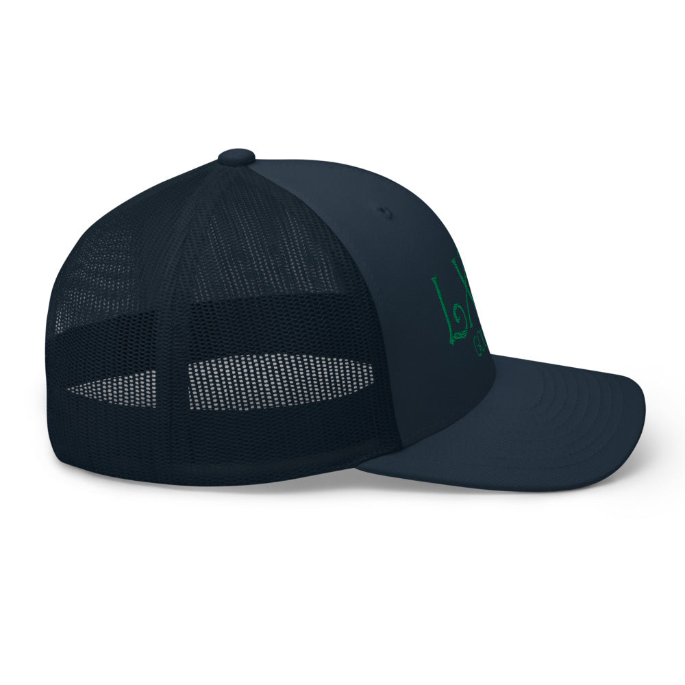 Curve Logo Trucker Cap - Green Logo