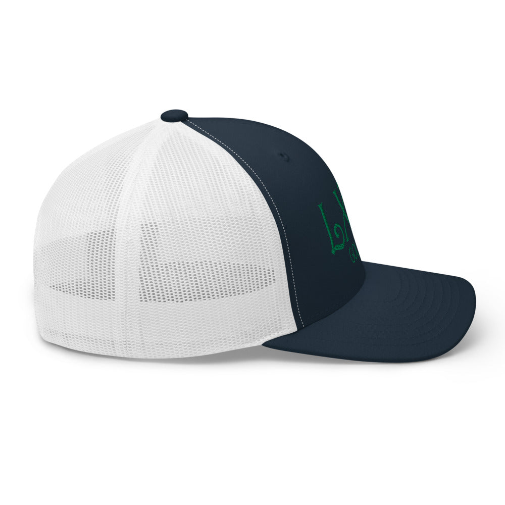Curve Logo Trucker Cap - Green Logo