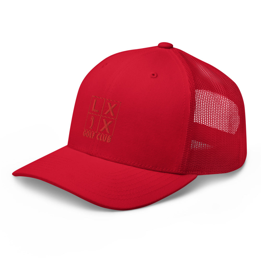 Four Box Logo Trucker Cap - Red Logo