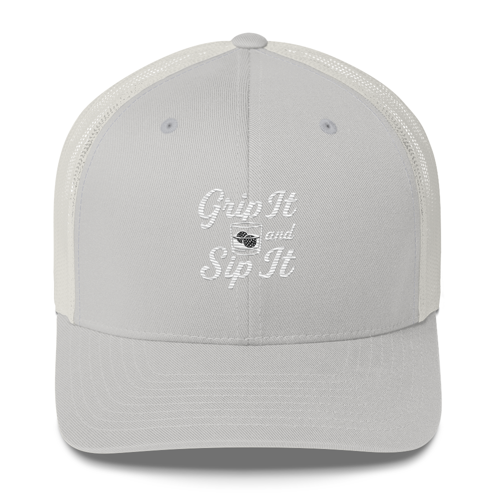 Grip It and Sip It Trucker Hat – Classic Golf Style with a Twist