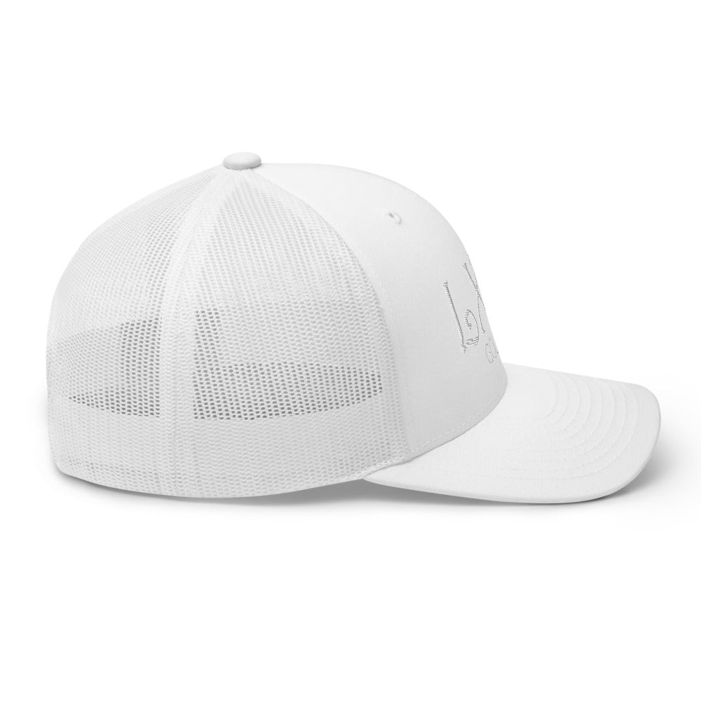 Curve Logo Trucker Cap - White Logo