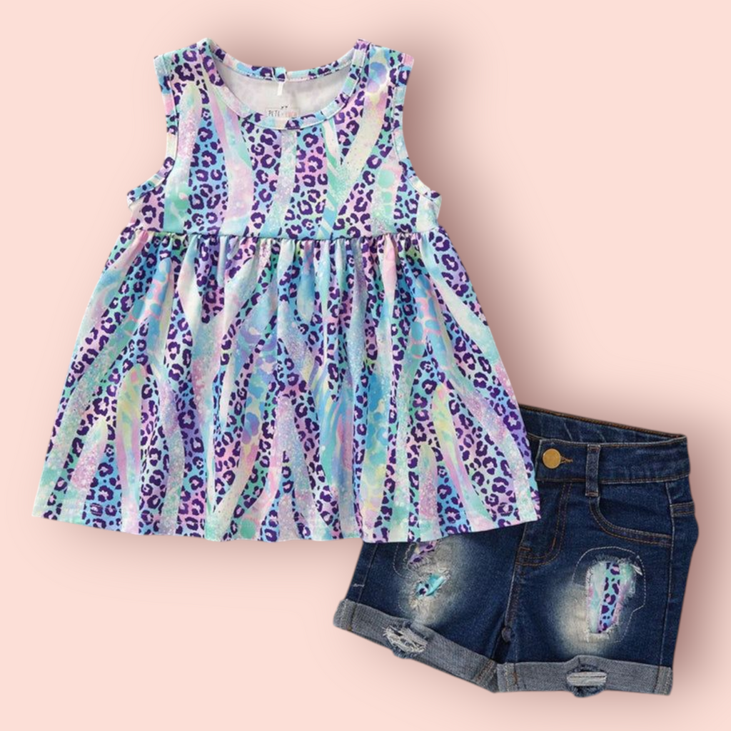 Safari Shimmer Denim Set