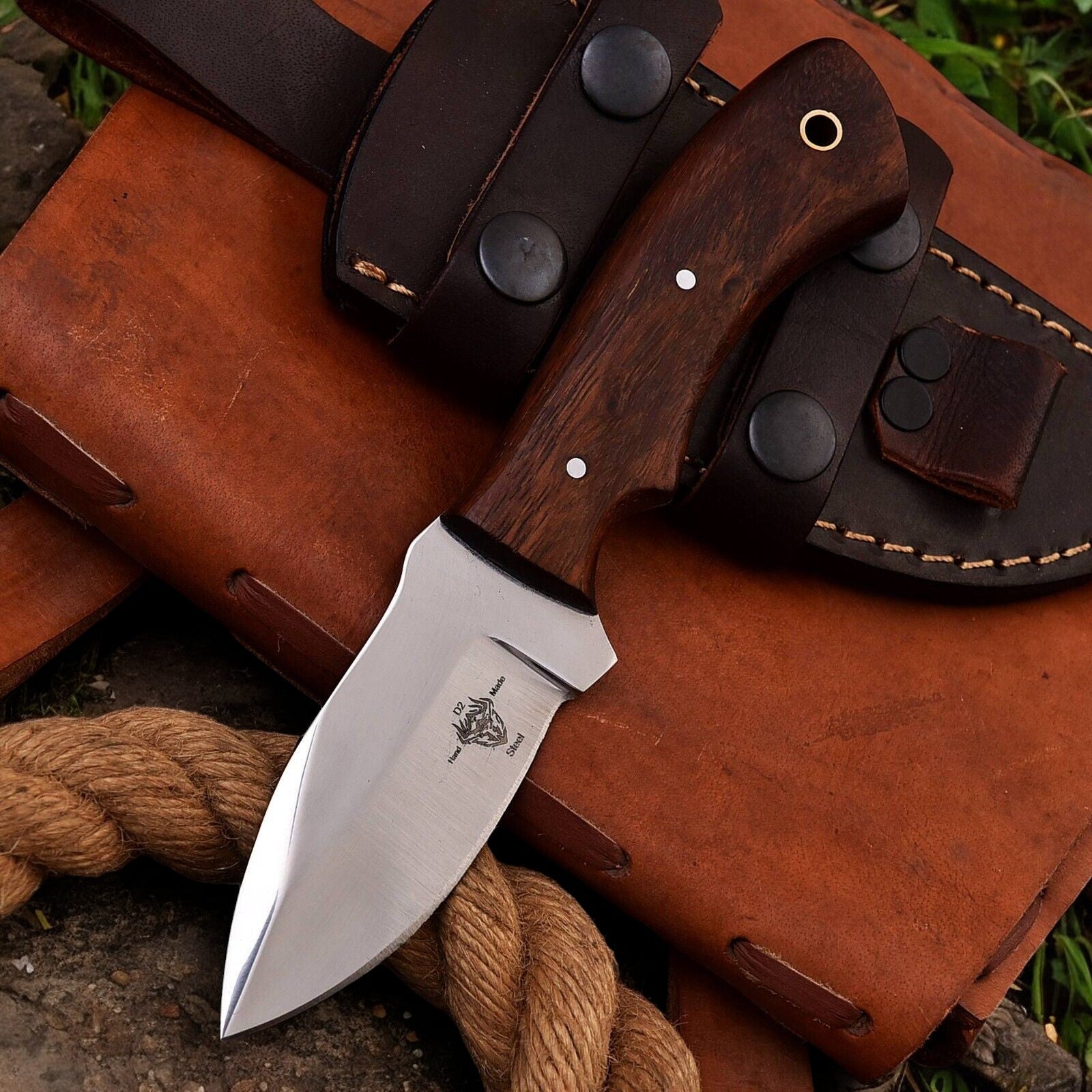 Custom Handmade Hunting Knife – High-Carbon Steel Blade