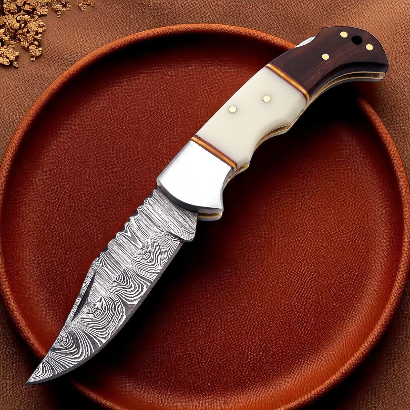Bone Handle Pocket Knife | with Back Lock