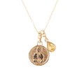 Scorpio - Zodiac Yellow Citrine Golden Charm Necklace