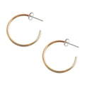 Sterling Silver Post Hoop Earrings, 2.5cm