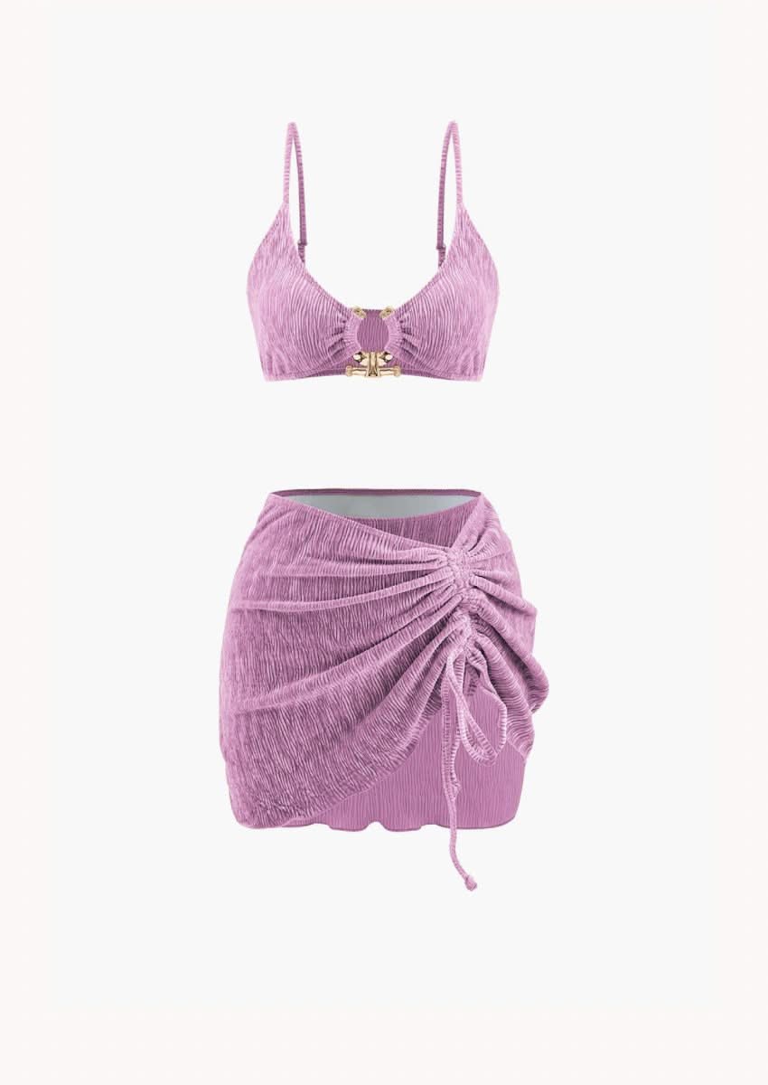 Summer Swimwear Three-Piece Set