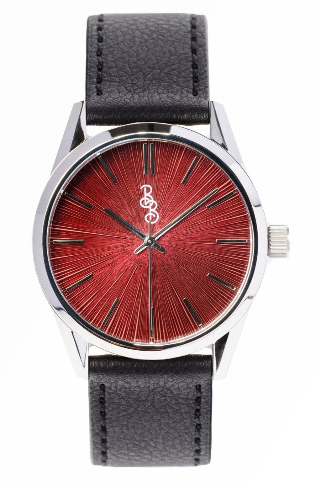 Burgundy Sunburst Watch