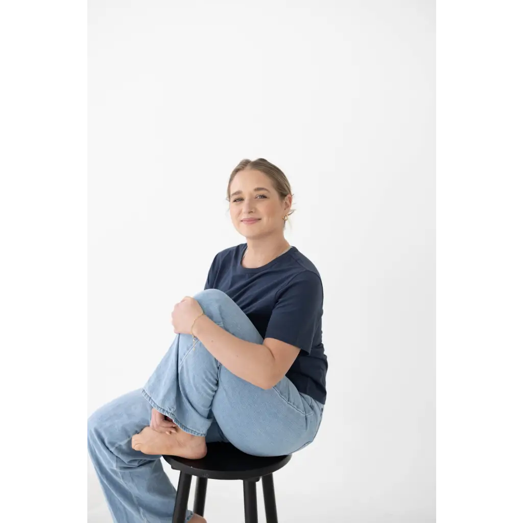 The Mom Tee in Navy