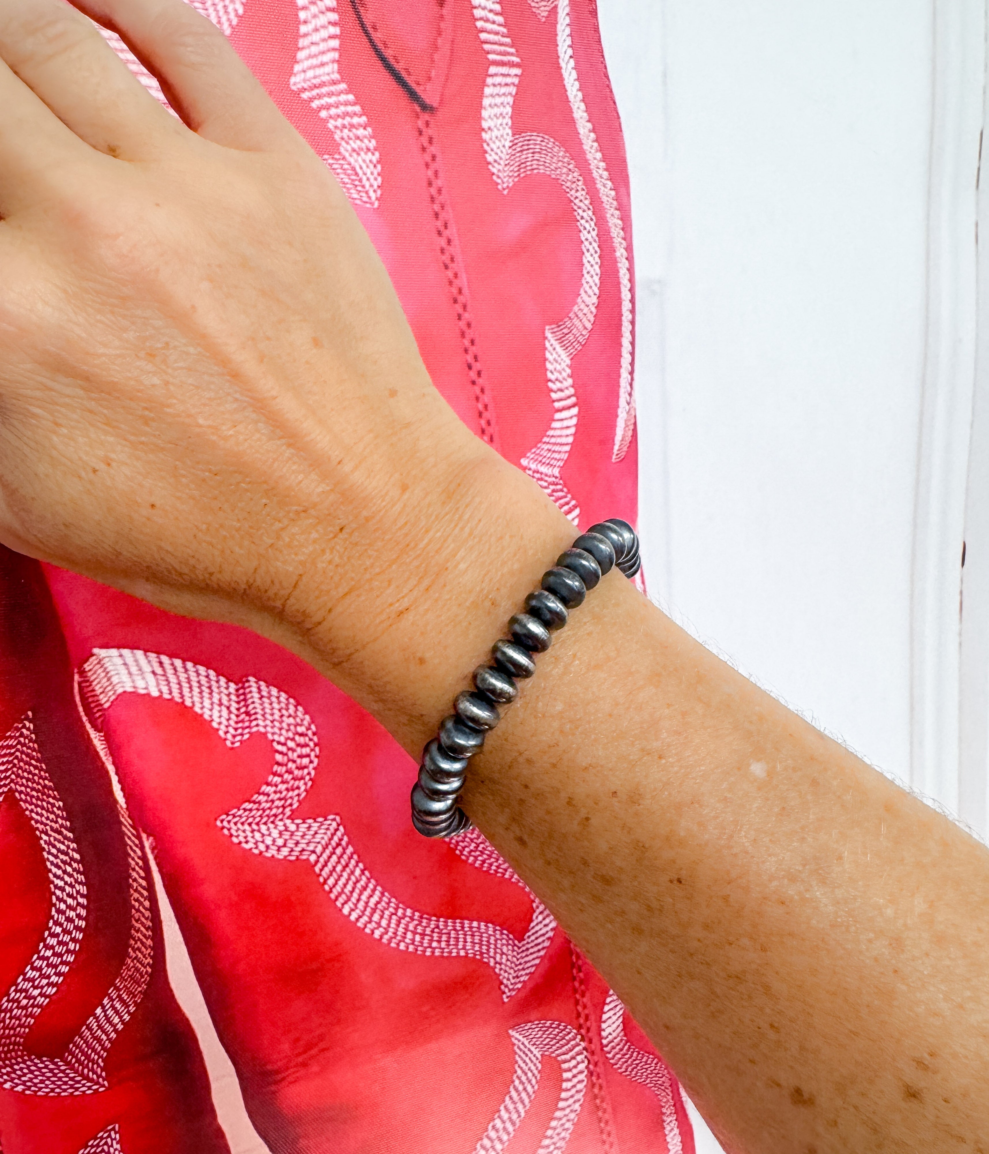 9mm Authentic Navajo Pearl Saucer Bracelet