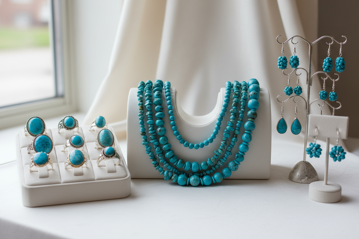 Turquoise jewelry display