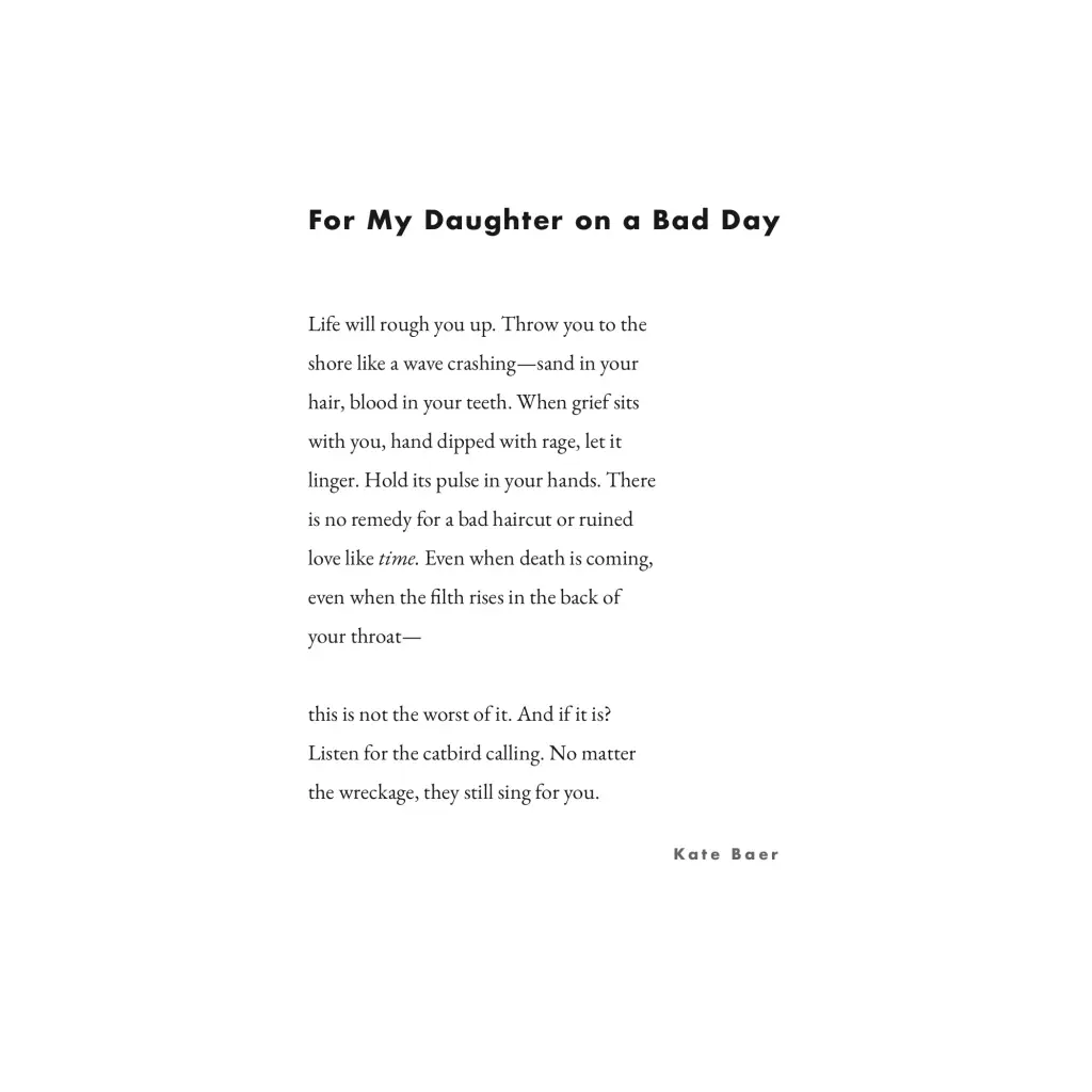 5x7in Kate Baer Poems | FREE SHIPPING