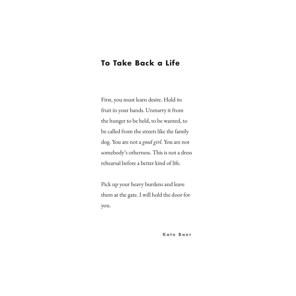 5x7in Kate Baer Poems | FREE SHIPPING