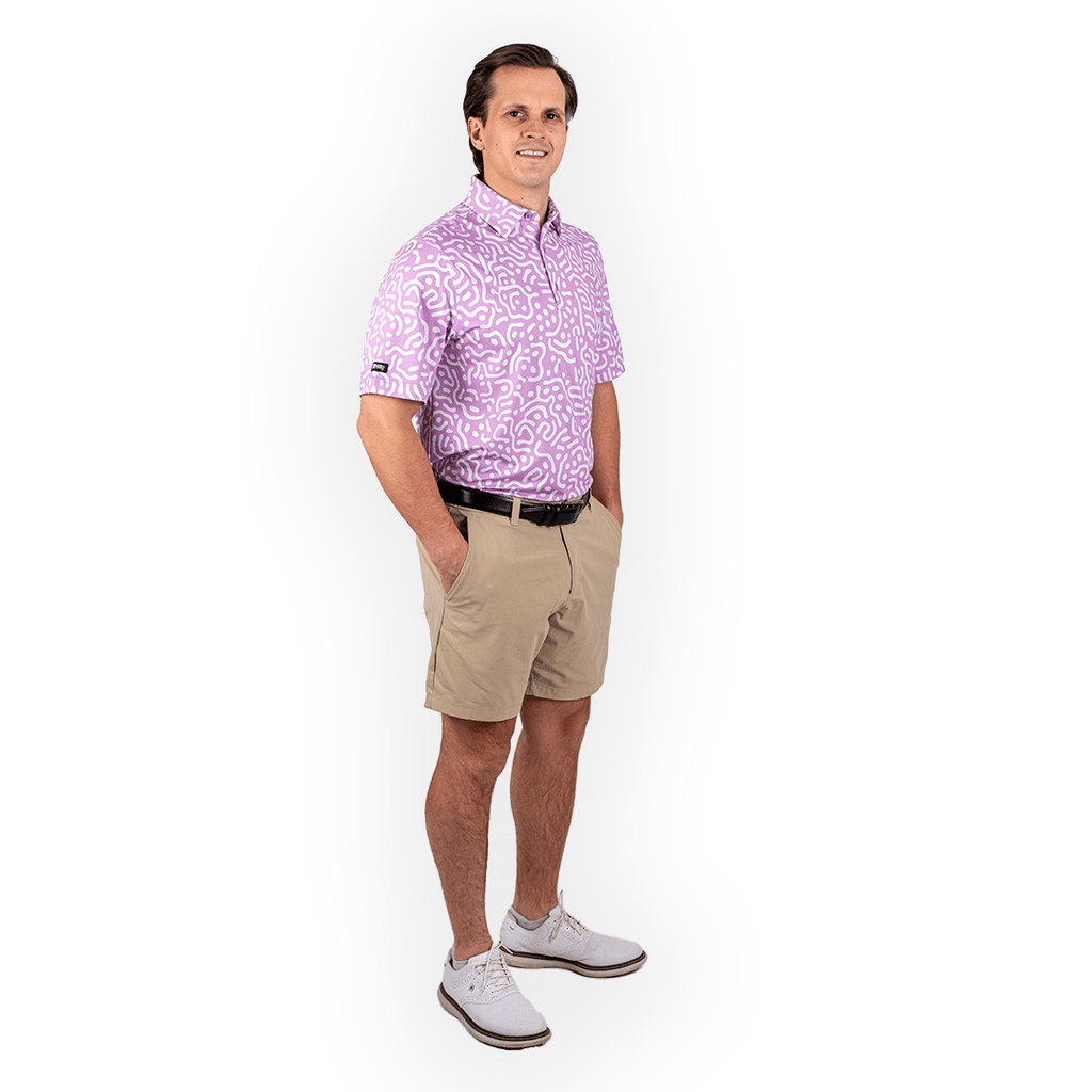 Wrong Fairway Men's Polo (Lavender)