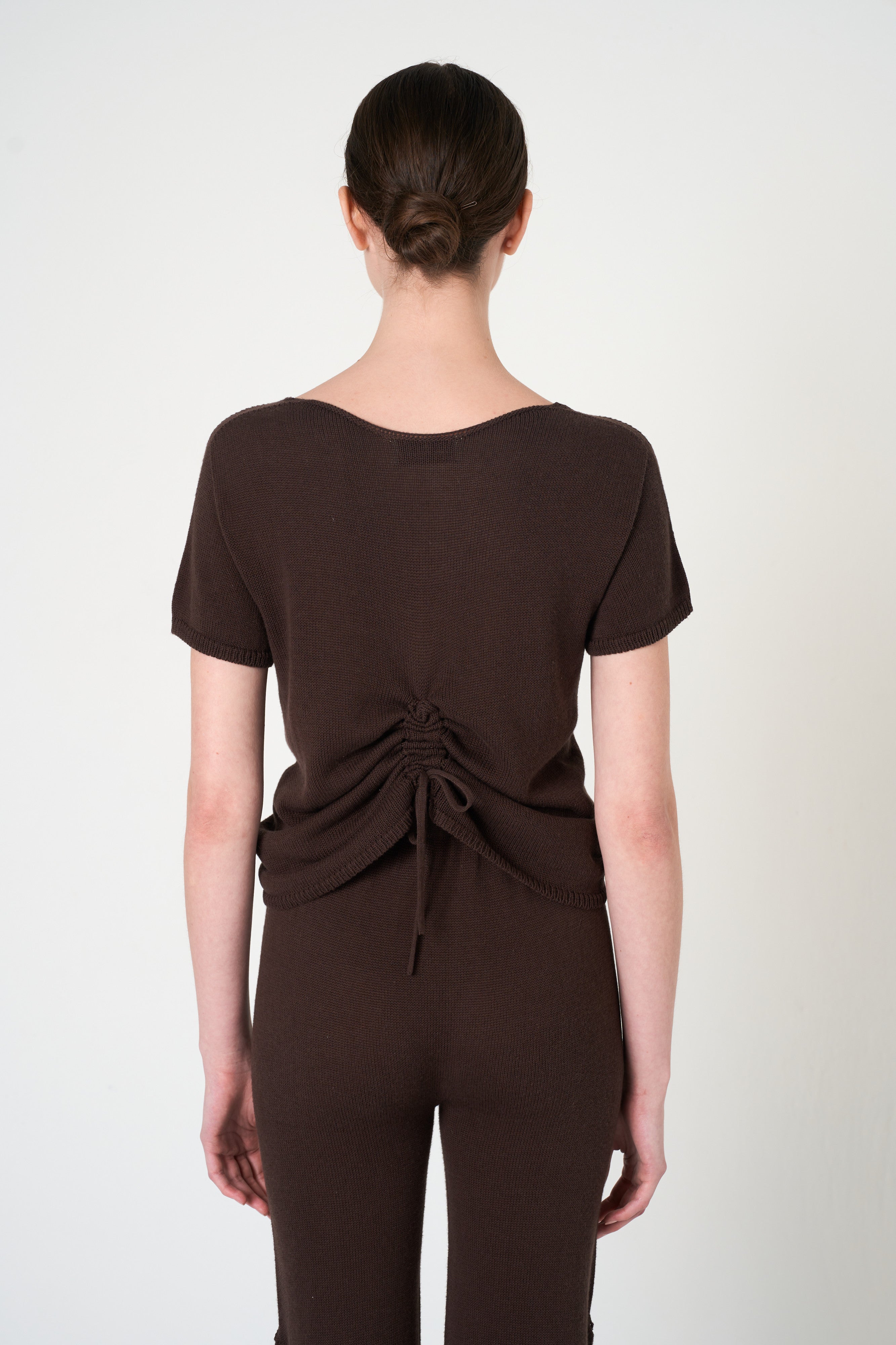 Short Sleeve Top in Brown